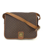 CELINE Shoulder Bag Leather, PVC Brown Macadam Women