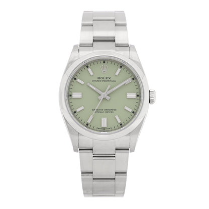 Stainless Steel 36mm Oyster Perpetual Watch Pistachio 126000