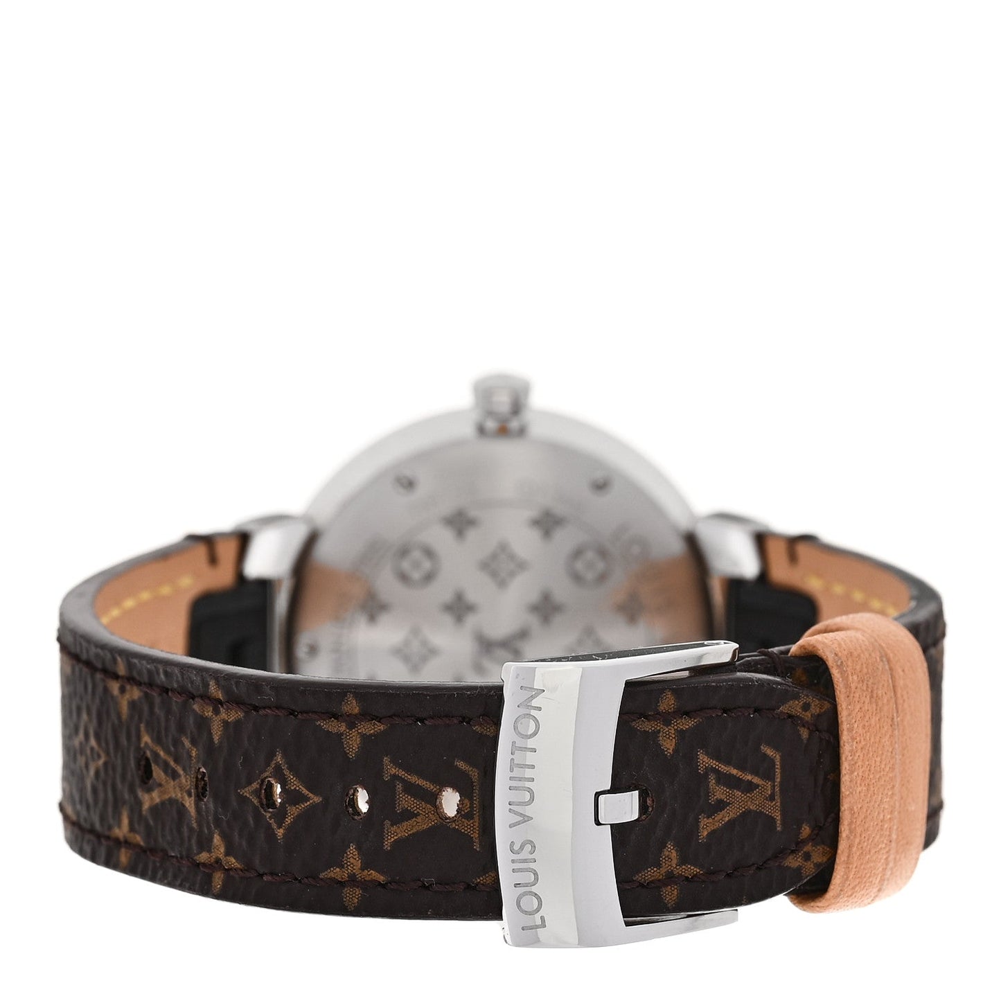 Stainless Steel Monogram Diamond 33mm Tambour Slim Quartz Watch