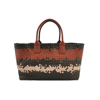 Bottega Veneta Cabat Tote Intreccio Leather Multicolor Brown Burgundy Beige 42cm