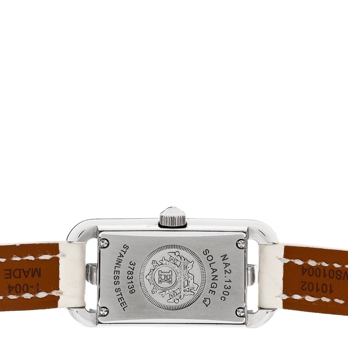 Stainless Steel Alligator Diamond Bezel Mother of Pearl 17mm Nantucket Quartz Watch Blanc