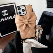 New Luxury CC Bowknot leather phone case for iPhone