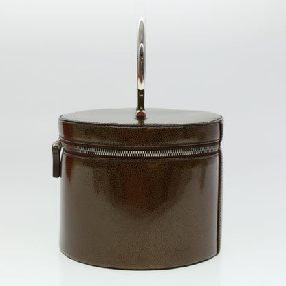 Luxury CELINE Vany Cosmetic Pouch Enamel Khaki 42453A