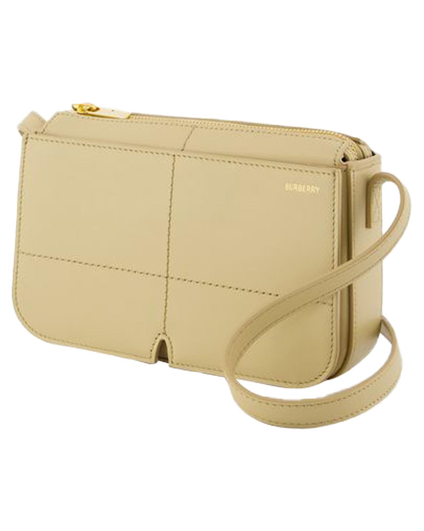 Burberry Design Women Leather Beige Crossbody Bag