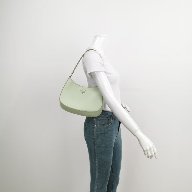 Prada Cleo Green Smooth Leather Shoulder Bag Rovelle Bags