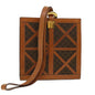Luxury CELINE Macadam Canvas Shoulder Bag PVC Leather Brown 43112