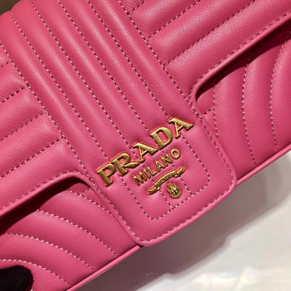 Medium Leather Prada Diagramme Bag