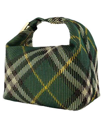 Burberry Woven Women Plaid Green Shoulder Bag