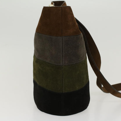 Luxury CELINE Shoulder Bag Suede Brown 43709