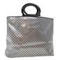 Luxury CELINE Macadam Canvas Hand Bag Enamel Silver 43874