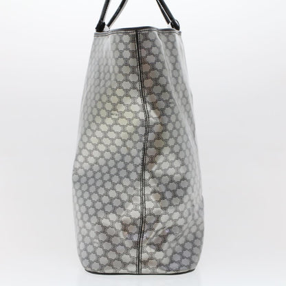 Luxury CELINE Macadam Canvas Hand Bag Enamel Silver 43874
