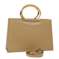Luxury CELINE Hand Bag Leather 2way Beige 43929