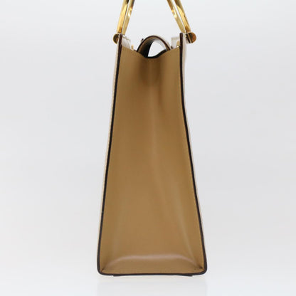 Luxury CELINE Hand Bag Leather 2way Beige 43929