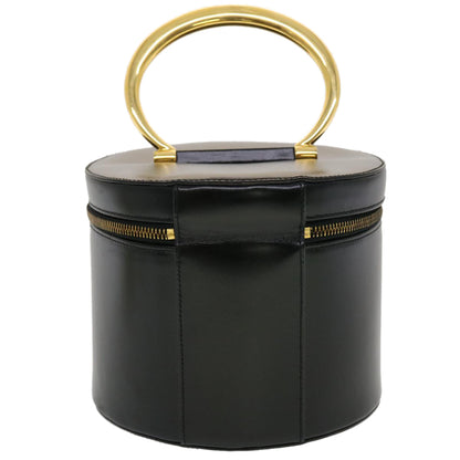 Luxury CELINE Vany Cosmetic Pouch Leather Black 43930