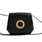 CELINE Shoulder Bag Calfskin black Circle logo Women