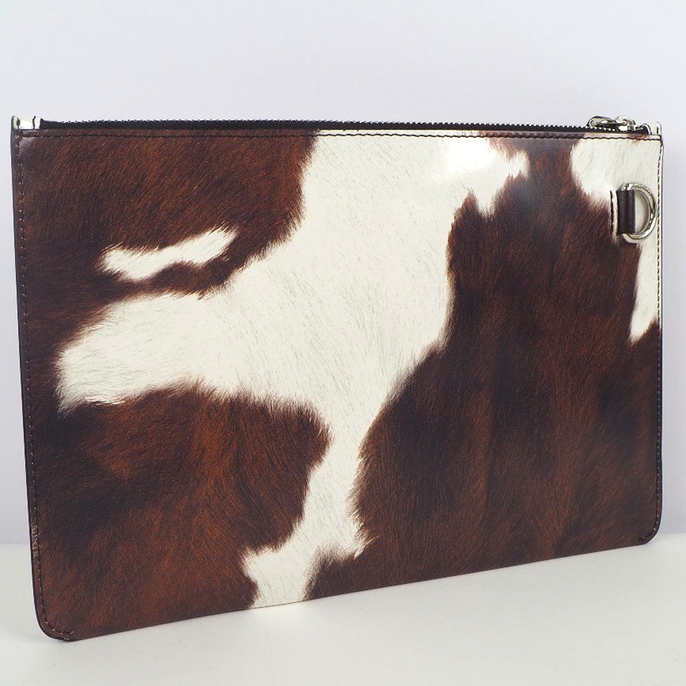 Burberry Brand Leather Brown Clutch Bag Style 2