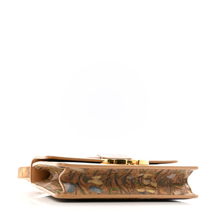 Christian Dior Calfskin Floral Printed 30 Montaigne Flap Bag Cuivre Multicolor Rovelle Bags