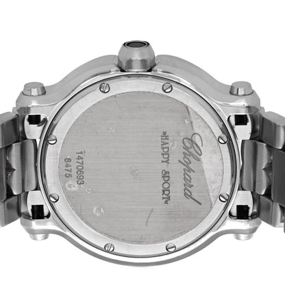 Stainless Steel 7 Diamond 36mm Happy Sport Quartz Watch
