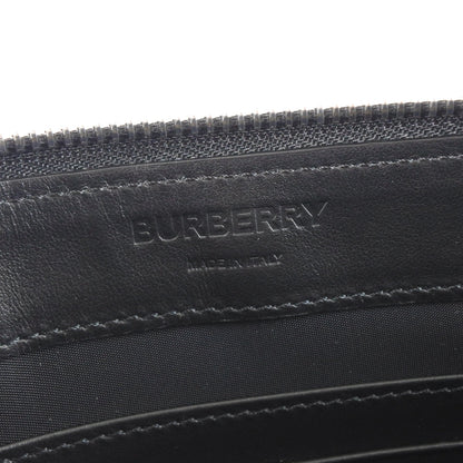Burberry Brand Leather Brown Clutch Bag Style 4