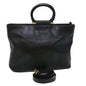 Luxury CELINE Tote Bag Leather 2way Black 44998