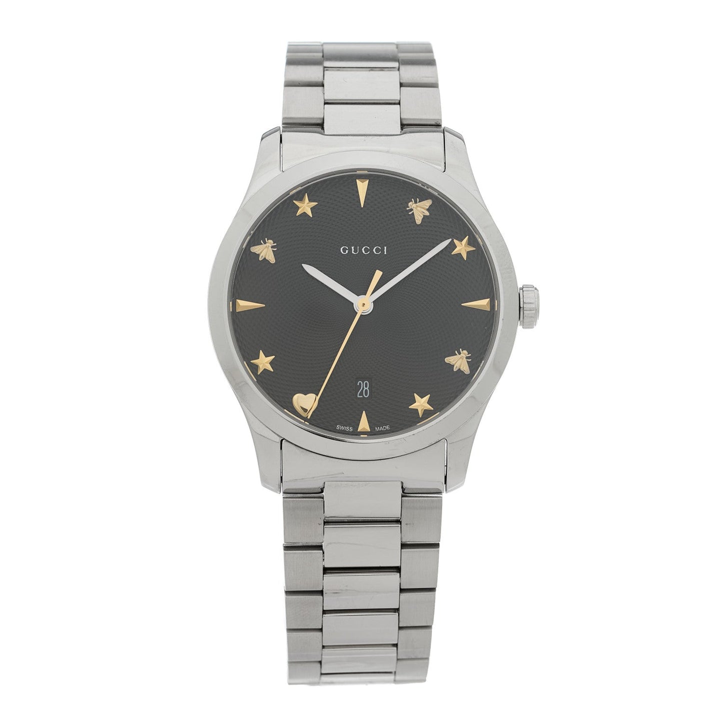 Stainless Steel 38mm G-Timeless Charm Quartz Watch Black
