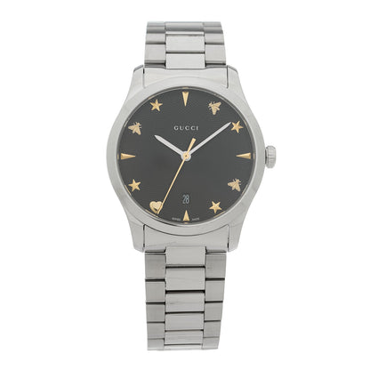 Stainless Steel 38mm G-Timeless Charm Quartz Watch Black
