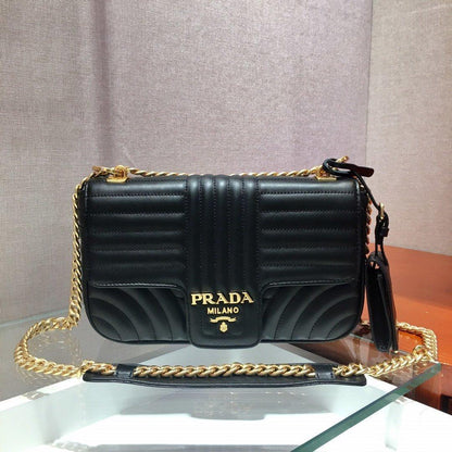 Medium Leather Prada Diagramme Bag