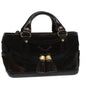 Luxury CELINE Hand Bag Enamel Harako Leather Dark Brown 45710