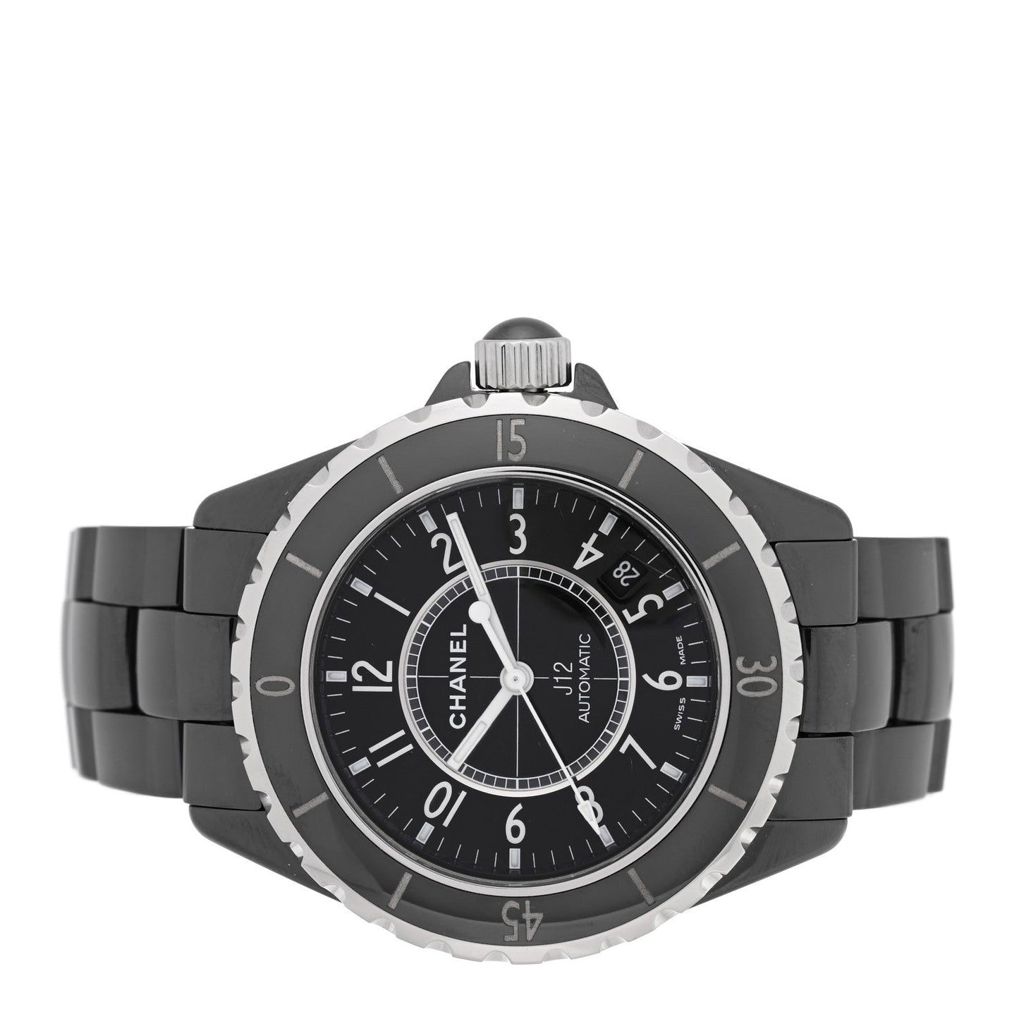 Stainless Steel Ceramic 38mm J12 Automatic Watch Black