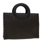 Luxury CELINE Macadam Canvas Hand Bag PVC Leather Black 45906