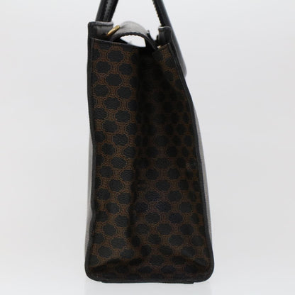 Luxury CELINE Macadam Canvas Hand Bag PVC Leather Black 45906