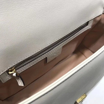 Gucci GG Marmont Top Handle Bag White