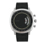 Stainless Steel Rubber 40mm Grip Quartz Watch Black