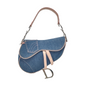 Dior Saddle Blue Denim with Pocket and Pink Leather Trim Shoulder Bag 2003 Rovelle Bags