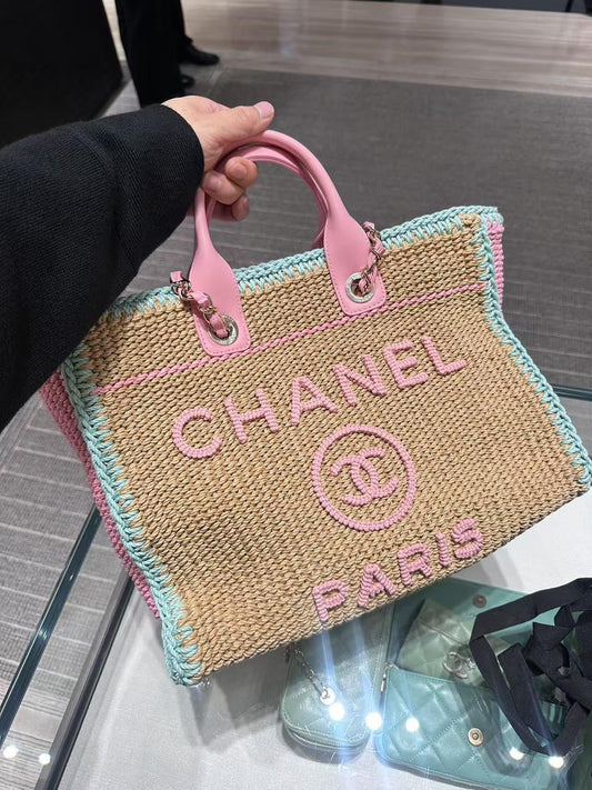 Chanel Shopping Tote Pink Tote Bag Rovelle Bags