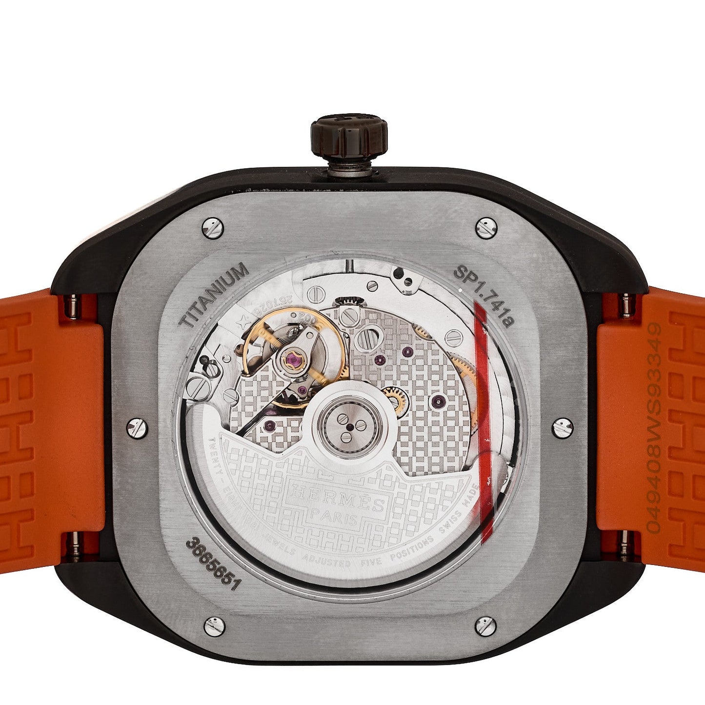 DLC Coated Titanium Rubber 39mm H08 Automatic Watch Orange