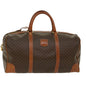 Luxury CELINE Macadam Canvas Boston Bag PVC Leather Brown 48168