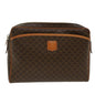 Luxury CELINE Macadam Canvas Clutch Bag PVC Leather Brown 48215