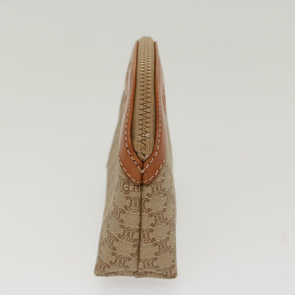 Luxury CELINE Macadam Canvas Pouch Beige 48224