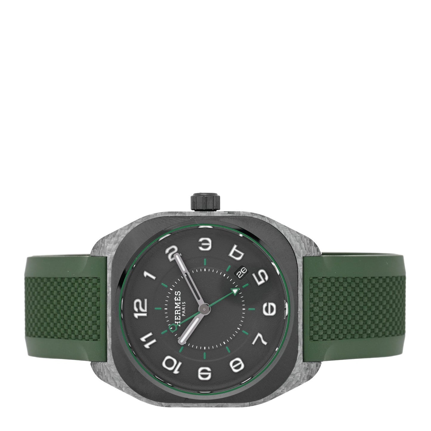 Glass Fiber Ceramic Rubber 39mm H08 Automatic Watch Vert