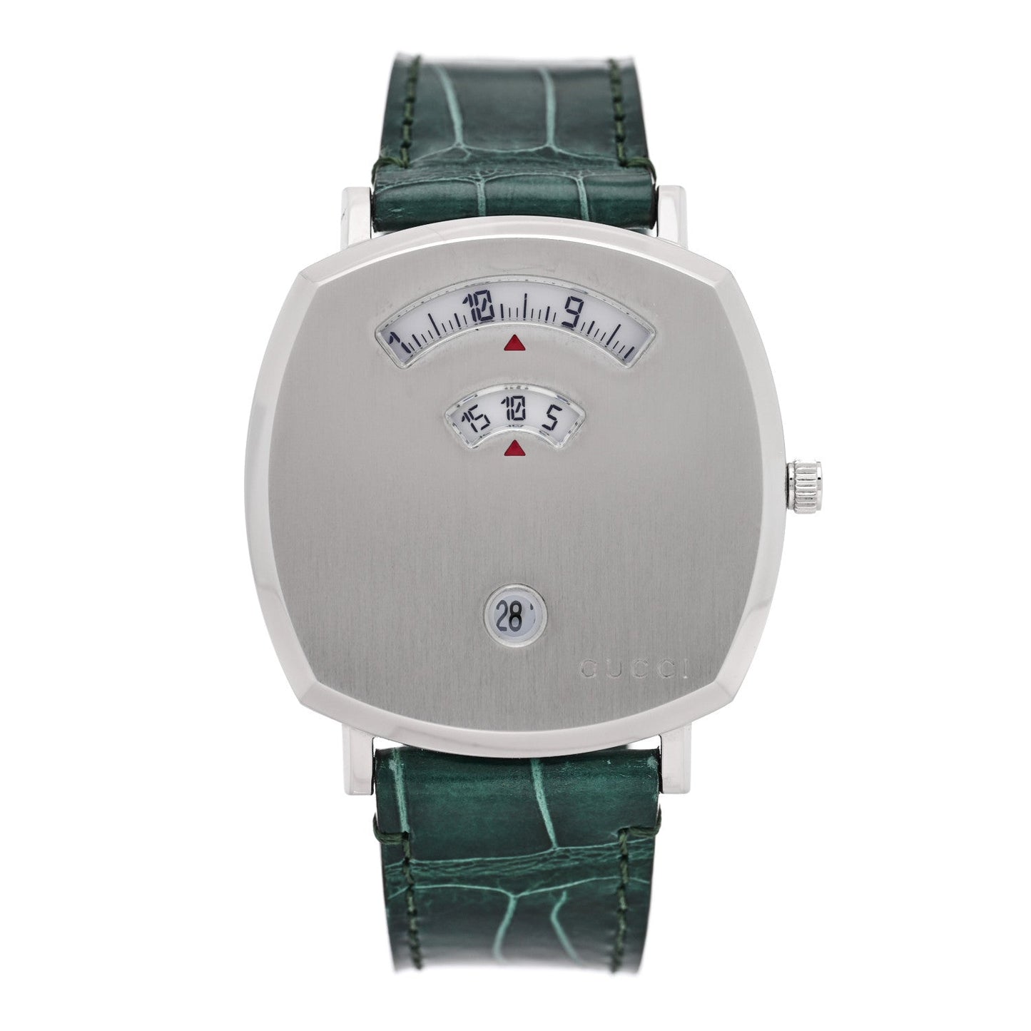 Stainless Steel Alligator 38mm Grip Quartz Watch Green