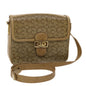Luxury CELINE C Macadam Canvas Shoulder Bag Beige 48459