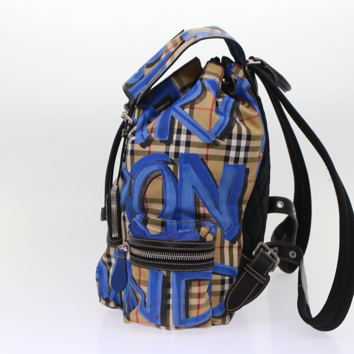 Burberry Nova Graffiti Leather Black Backpack