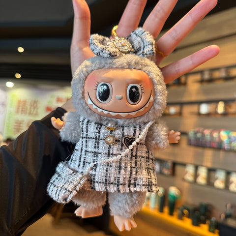 [Baby + Clothes] Pendant Baby Clothes Plush Vinyl Face Doll Bag Pendant Niche Bulala Doll