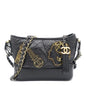 Chanel Black Aged Calfskin Quilted Charms Small Gabrielle Bag Rovelle Bags