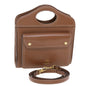 Burberry Topstitch Auth Leather Black Handbag