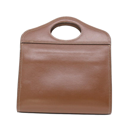 Burberry Topstitch Auth Leather Black Handbag