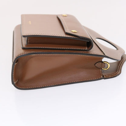 Burberry Topstitch Auth Leather Black Handbag