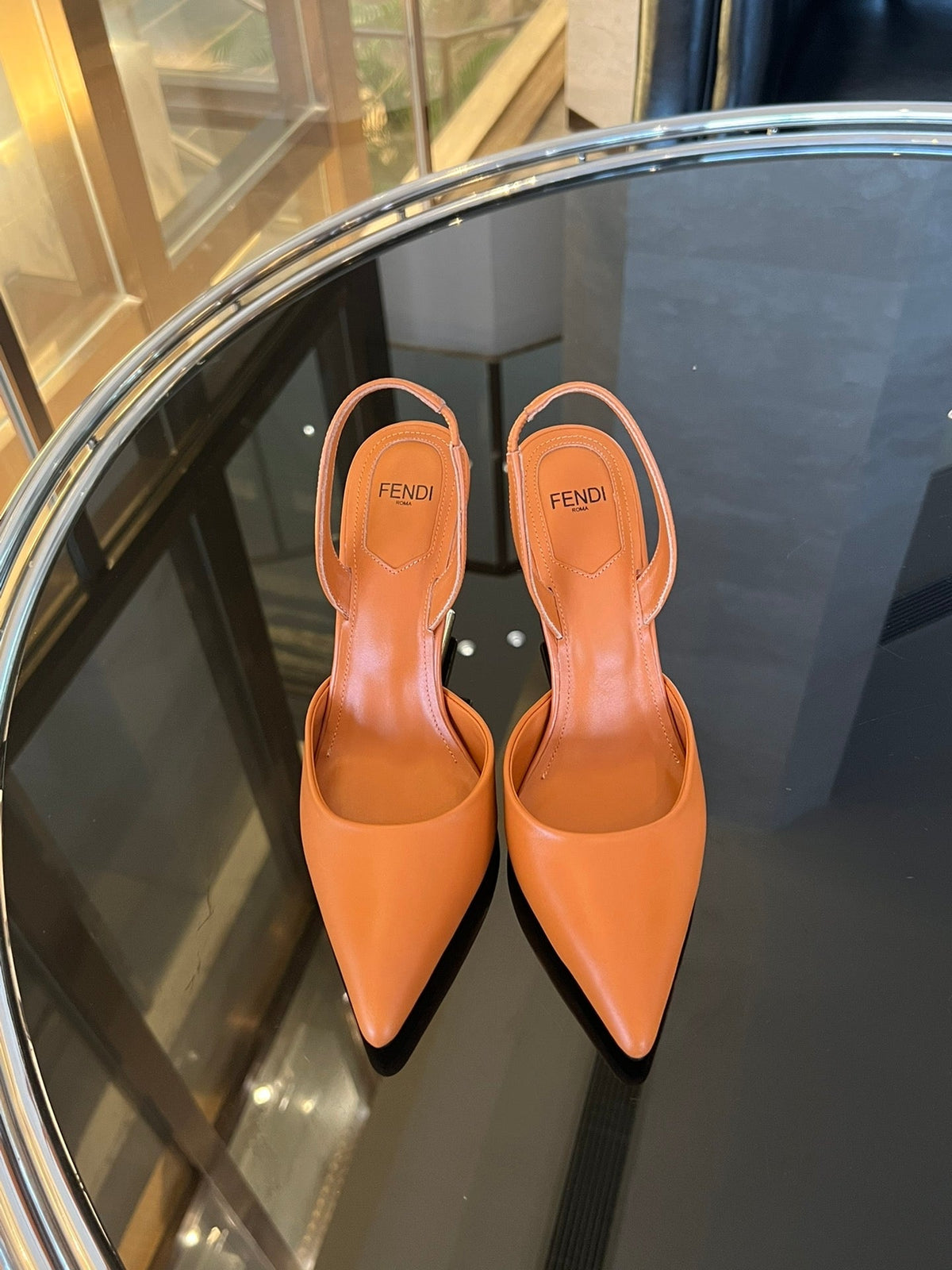 Fendi First Heel Slingbacks