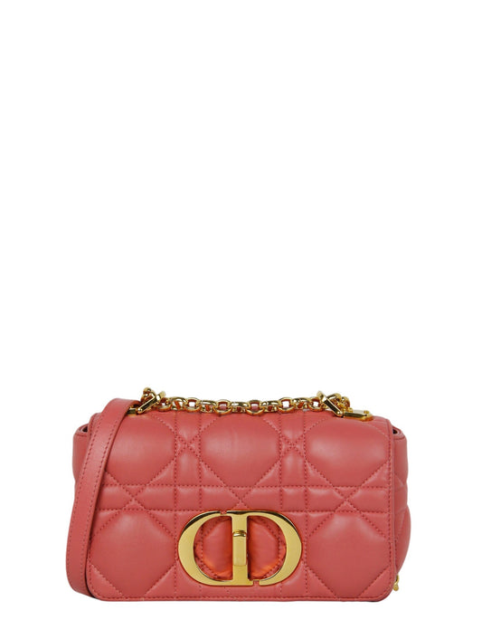 Christian Dior Pink Leather Cannage Small Caro Bag Rovelle Bags